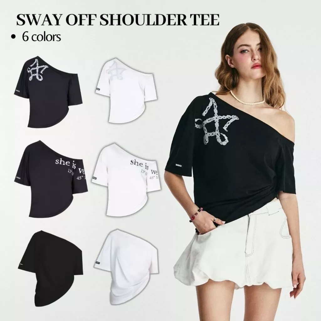 Merge Official - Sway Off Shoulder Tee (พร้อมส่ง)
