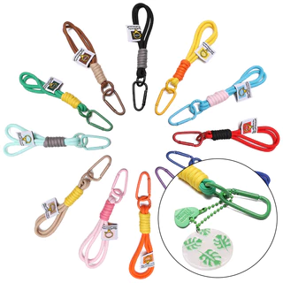 สายคล้องกุญแจไนลอนถัก 19 ซม. สำหรับ DIY ตกแต่งกระเป๋าเป้และพวงกุญแจ 1 ชิ้น