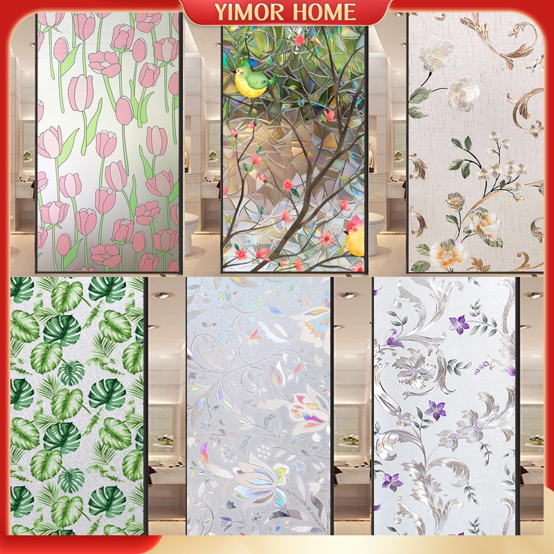 【24H shipped】สติกเกอร์ฟิล์ม 3D มีกาวในตัว หน้ากว้าง45/60/90cm สําหรับติดตกแต่งกระจก หน้าต่าง ประตู เพื่อความเป็นส่วนตัว