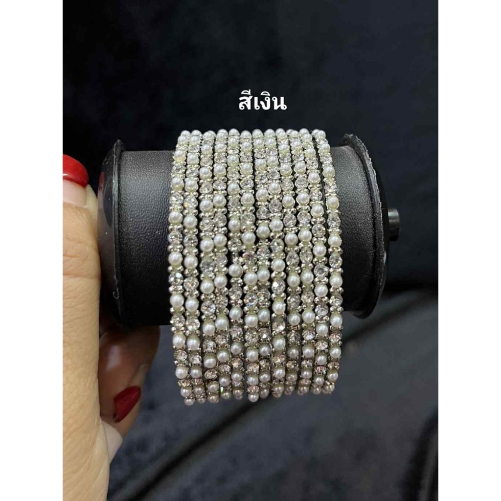 กำไลอินเดีย 12วง งานพลอยอินเดีย ขนาด S, M, L, XL, 2XL