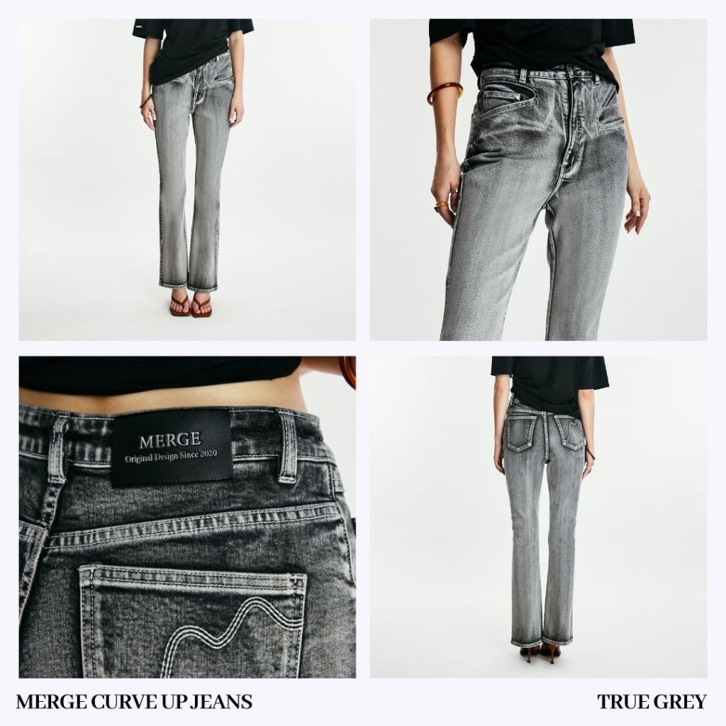 Merge Official – Merge Curve Up Jeans (พร้อมส่ง) ราคา ถูกที่สุด ดีลบีเคเค แกลเลอรีภาพที่ 2