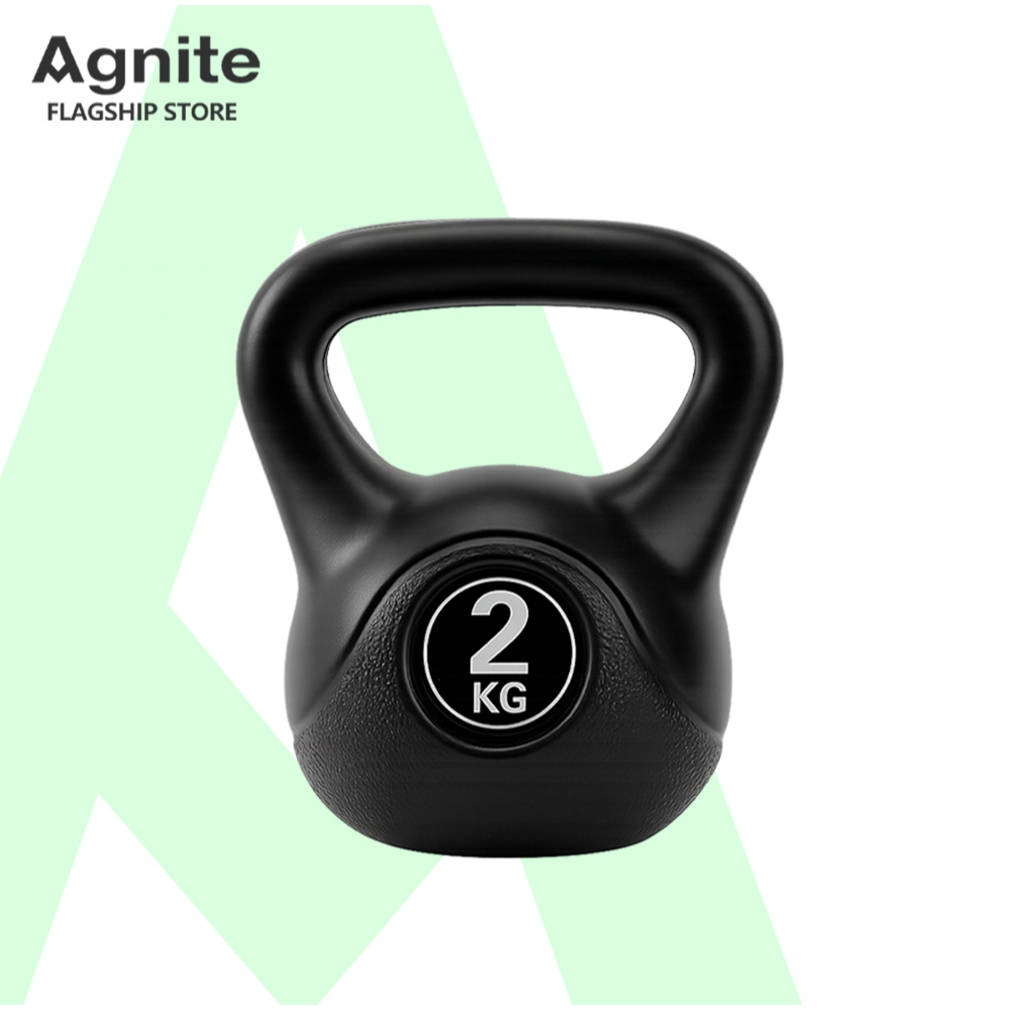 Agnite ลูกตุ้มยกน้ำหนัก เคตเทิลเบล อุปกรณ์ออกกำลังกาย น้ำหนัก 2/4/6 Kg ด้ามจับถนัดมือ Kettlebell