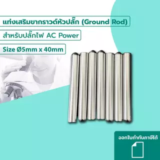 LABTH (5ชิ้น 10 ชิ้น) แท่งเสริมขากราวด์หัวปลั๊ก (Ground Rod) สำหรับปลั๊กไฟ AC Power ทั่วไป ขนาด Ø5mm x 40mm