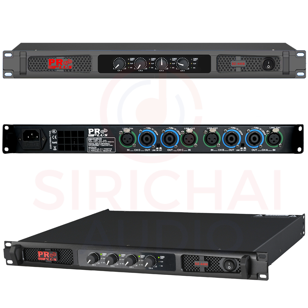เครื่องขยายเสียง4ชาแนลPROPLUS รุ่น DZ4450 (4*450W) 1U