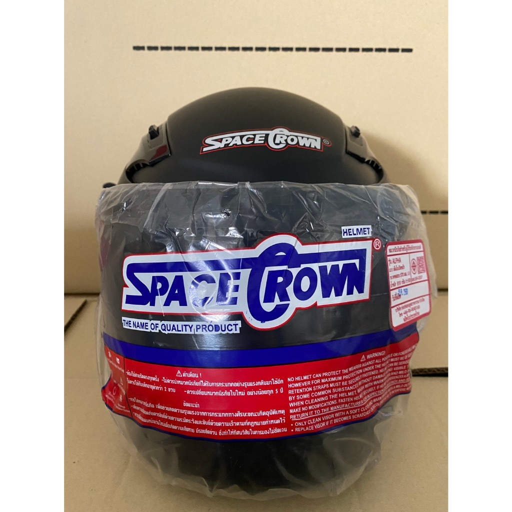 หมวกกันน็อค เต็มใบ เปิดหน้า SPACECROWN รุ่น ALPHA หมวกกันน็อคมอเตอร์ไซค์