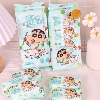 🧻 ทิชชู่เปียกแบบพกพา กระทัดรัดพกพาสะดวก ลายชินจัง | จัดส่งทันที 🚛