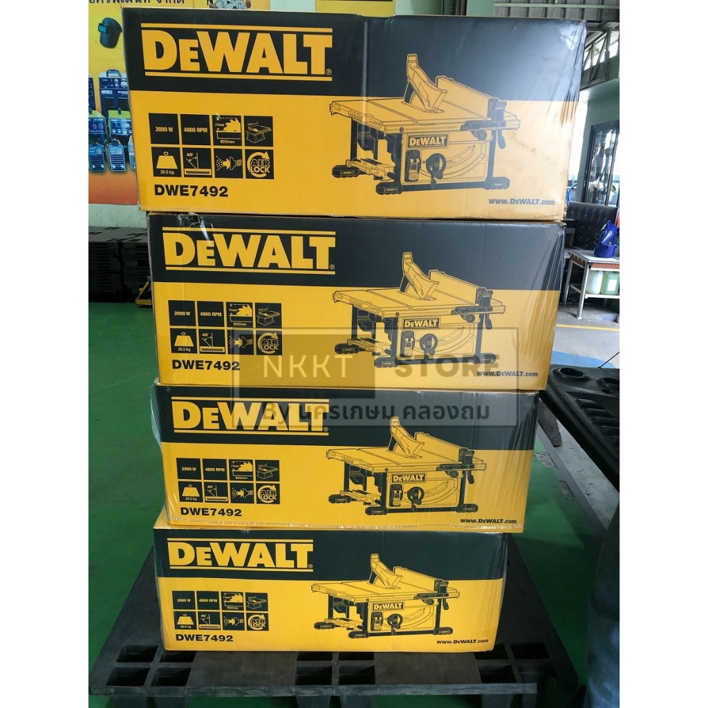 มีตัวเลือก DEWALT DWE7492/DWE74911 รุ่นใหม่ โต๊ะเลื่อยวงเดือน10″ 2000W เเละขา ประกัน3ปี โต๊ะแท่นเลื่อย ราคา ถูกที่สุด ดีลบีเคเค แกลเลอรีภาพที่ 6