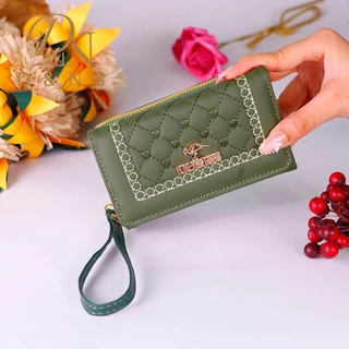 BM105#กระเป๋าสตางค์3พับใบกลาง น่ารัก👛👛 ช่องซิป 1 ช่อง ️ช่องใส่บัตร 8 ช่อง ️ใส่แบงค์เต็มใบได้