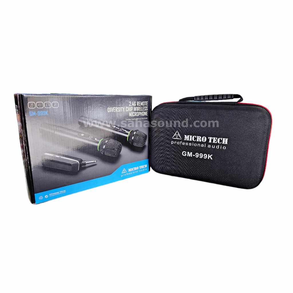 MICRO TECH GM-999K ไมค์ลอยถือคู่ ไมค์ลอย ไมโครโฟนไร้สาย (2.4GHz Remote Diversity Chip) sahasound - ส