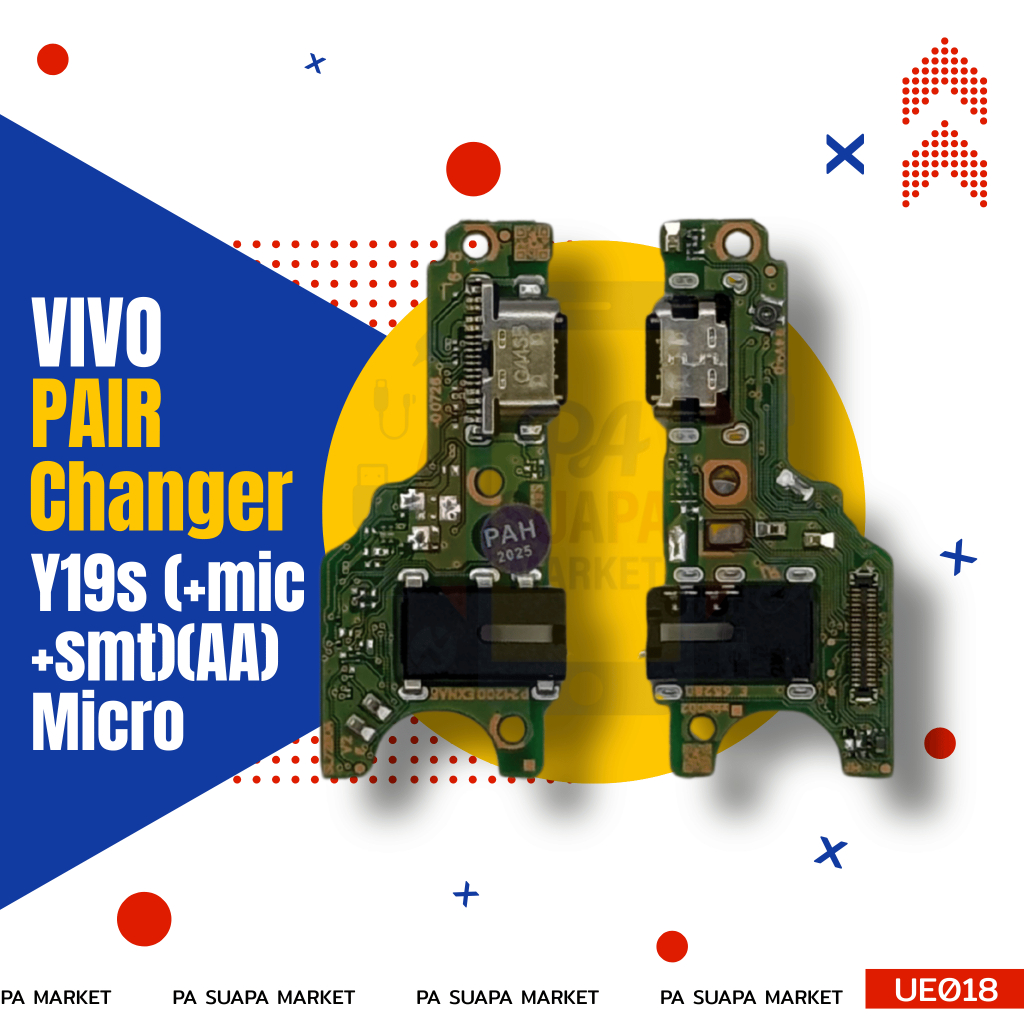 Pair Changer Vivo Y19s (+mic+smt)(AA)Micro