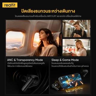 หูฟังบลูทูธ realfit F3 Ultra บลูทูธ 6.0 รองรับตั้งค่าส่วนตัวในแอป EQ แบบกำหนด เบสแรง เสียงปรับได้ตามใจ