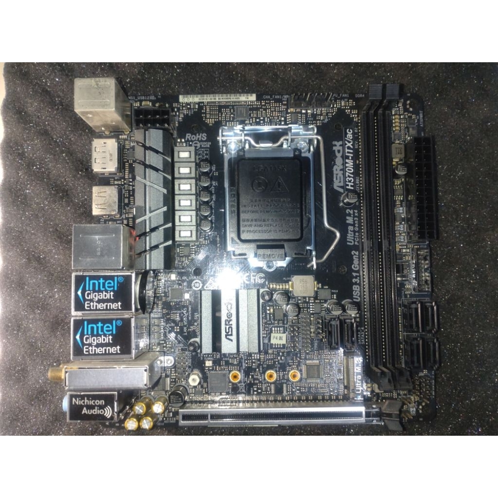 เมนบอร์ด ITX socket 1151v2 Asrock H370M-ITX/ac