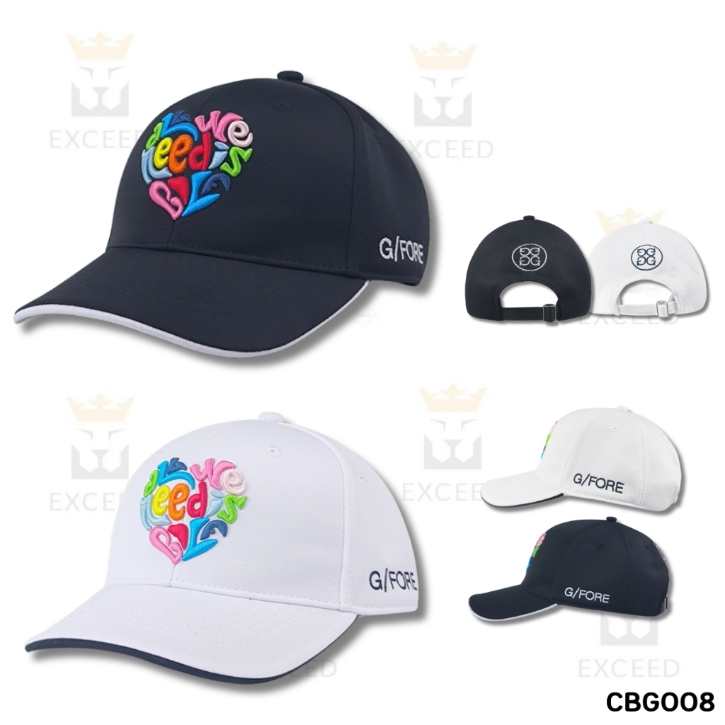หมวกกอล์ฟ GF มี 2 สีให้เลือก ปักลายหัวใจ (CBG008) GOLF CAP GF