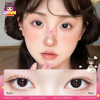 【FDA-Approved】คอนแทคเลนส์ [0.00~-6.00] UYAAI ชุดตาโต คอนแทคเลนส์สาวตาโต สีดํา กาแฟทดแทนรายเดือน 14.5/14.2 มม.