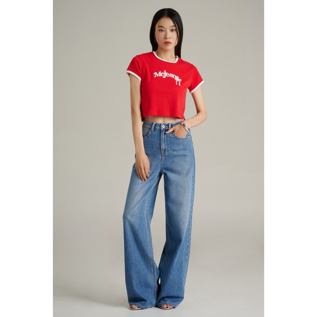 Mc JEANS تيشيرت نسائي قصير ضيق — صورة 4
