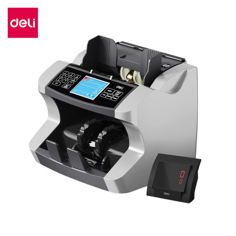Deli เครื่อง​ตรวจ​ธนบัตร เครื่อง​นับ​แบงค์​  ​จอใหญ่ รองรับหลายสกุลเงิน ใช้งานง่าย Bill Counter