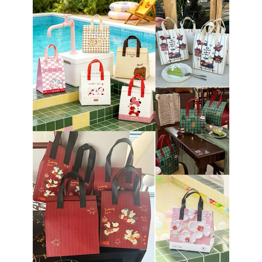 A069 พร้อมส่ง(ขั้นต่ำ3ใบ)ลิ้งค์2 ถุงเก็บความร้อน/ความเย็น ลายน่ารักก