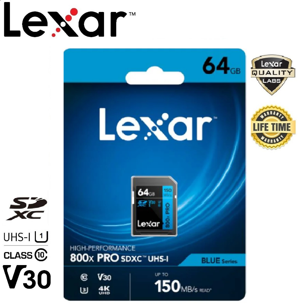 Lexar 64GB SDXC 800x PRO (150MB/s)
