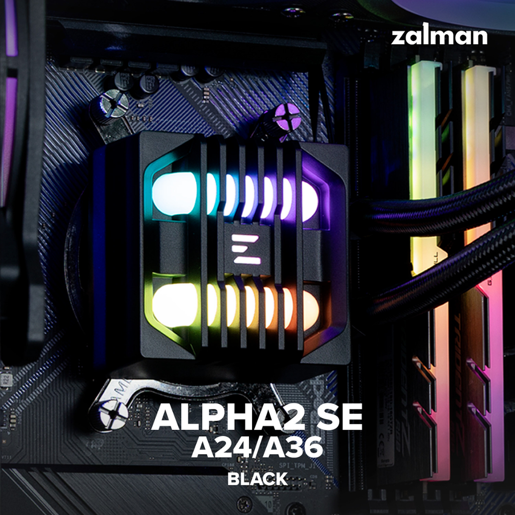 ชุดน้ำระบายความร้อน ZALMAN ALPHA2 SE A36 BLACK LIQUID COOLER LGA 1851 and AMD AM5 Compatible