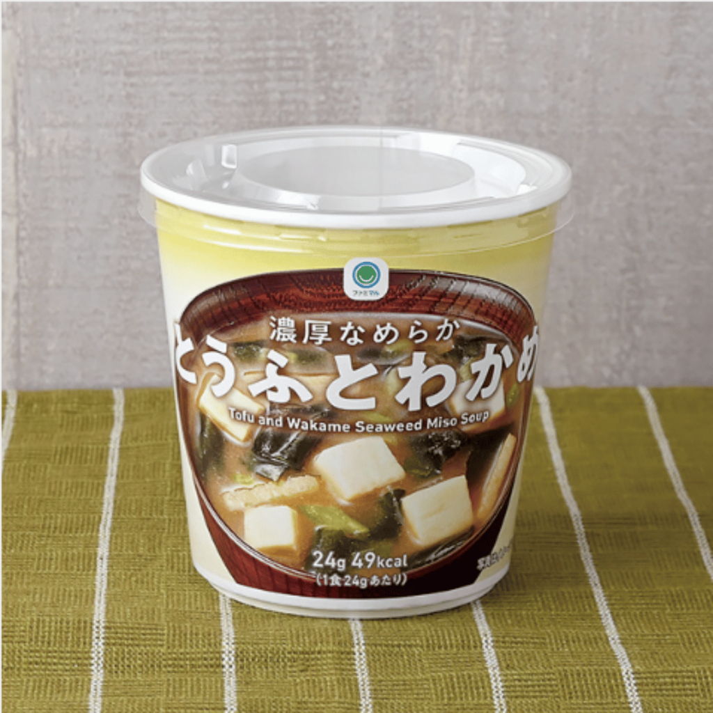 FamilyMart Rich Smooth Silken Tofu Wakame Miso Soup Japanese Instant Soup Cup Long-Aged Miso