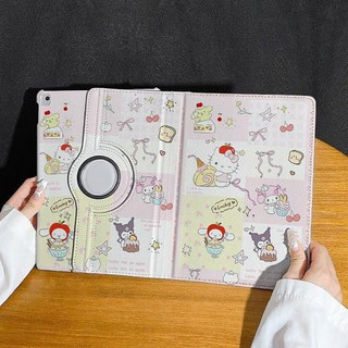 🌻24 ชั่วโมง🌻เคสไอแพดAir7 Gen11 Gen10 Kitty คุโรมิ เคสiPadหมุน 360°Air6 Pro11/13 2025 Gen12 2026 Air8