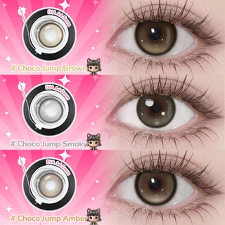 【FDA】คอนแทคเลนส์สายตา UYAAI -0.50~-4.00 Choco Jump series คอนแทคเลนส์สี 14.5mm Brown Midnight คอนแทคเลนส์รายเดือน
