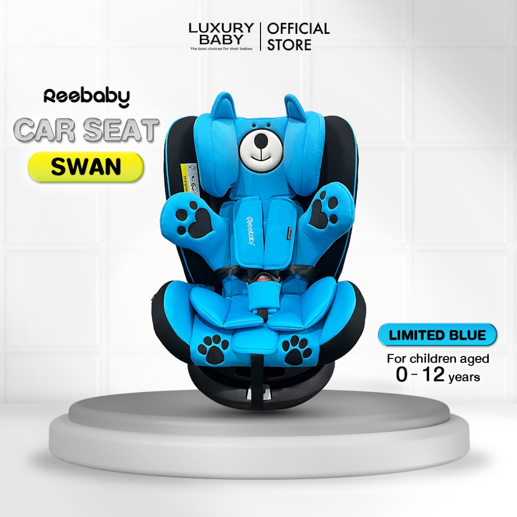 Flash Sale! 8,900.- | คาร์ซีท Ree Baby Swan Bear Car Seat [Blue] For 0 M - 12 Y Isofix Rotate 360