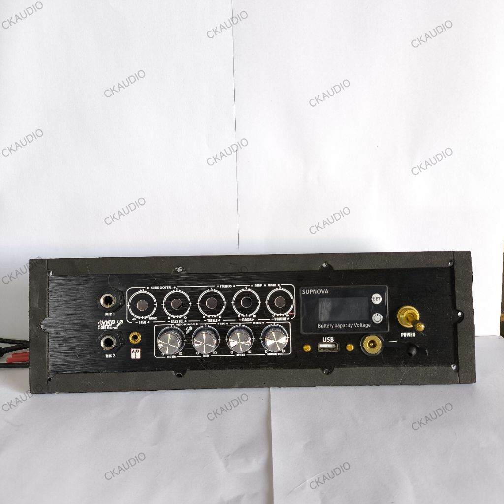 เพลทAS21P  AS21Pชุดเพลทคาราโอเกะพร้อมใช้งานสวยแข็งแรงสวิทช์โยก30Aอุปกรณ์สีทองวัดแบตดิจิตอลสามารถนำไป