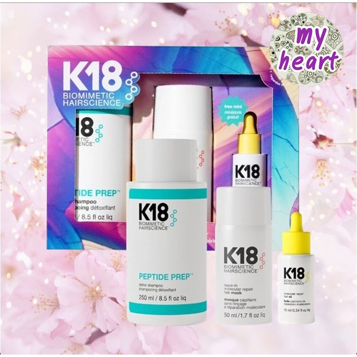 K18 Next-Level Repair Trio ประกอบไปด้วย Detox Shampoo 250 ml+Mask 50 ml+Oil 10 ml