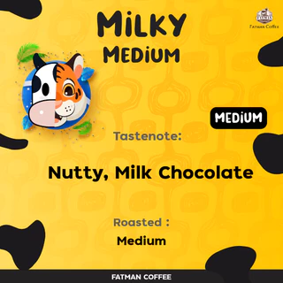 ราคาส่ง 1-3 Kg. เมล็ดกาแฟ "Milky Medium" กาแฟ mass ที่มีระดับ NEW LOT