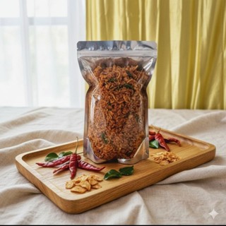 ป้าต้อยน้ำพริกหนังไก่ชิ้นเล็กขนาด1000กรัม