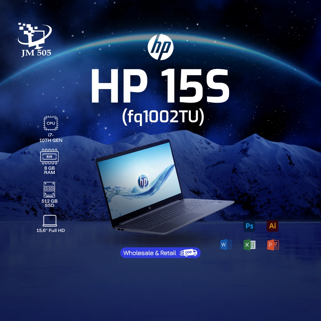 HP 15s-fq1002TU — Core i7 10th Gen / 8GB / 512GB / 15.6” FHD
