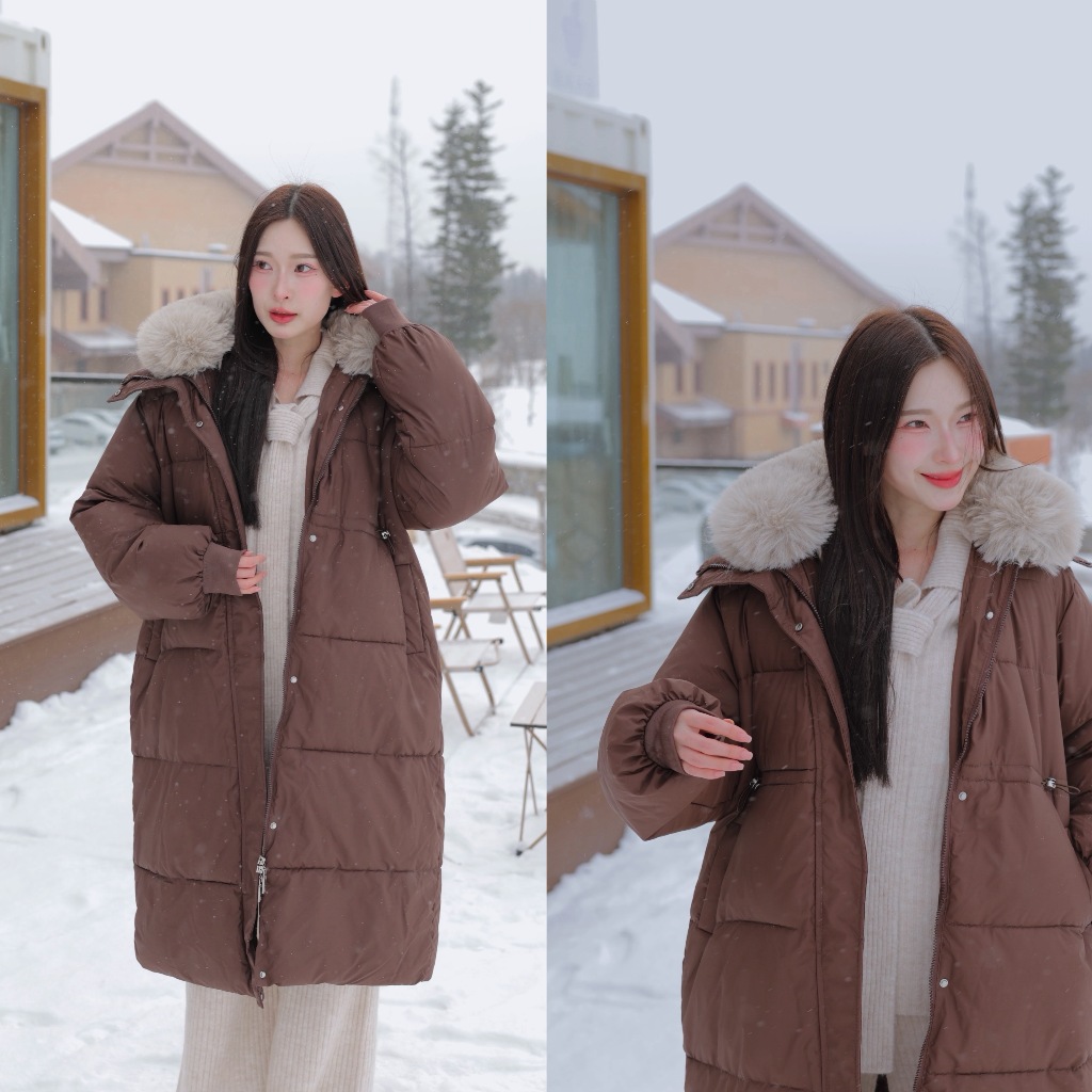 CO1201 COAT OVER Cozy Fur Long Coat