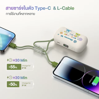[มีCCC] พาวเวอร์แบงค์ Disney Powerbank 10000mAh มีCCC ลายลิขสิทธิ์แท้ VP10-05PD PRO สายในตัว ประกัน 2 ปี