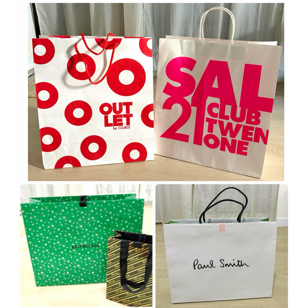 ถุงกระดาษBalenciaga/Maison Kitsune’ แท้100%📌Size 10”และ 18”