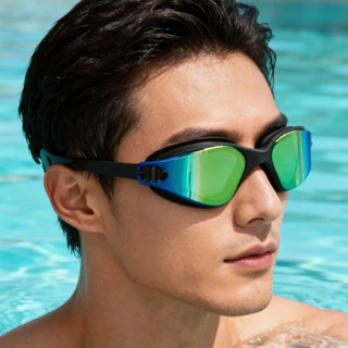 【แว่นตาว่ายน้ำ + หมวกว่ายน้ำ】ผู้ใหญ่ Goggles แว่นว่ายน้ำ HD กันน้ำและกันฝ้า ใช้ได้ทั้งชายและหญิง อุปกรณ์ว่ายน้ำ
