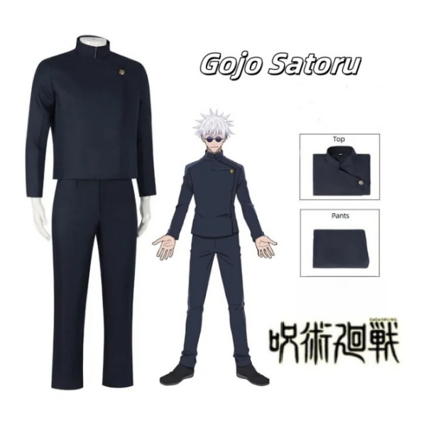 อะนิเมะ Jujutsu Kaisen Satoru Gojoชุดวิก Satoru Gojoเครื่องแต่งกายฮัลโลวีนสำหรับผู้ชาย