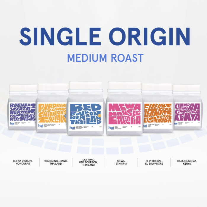 Hai Coffee Single Origin (Medium Roasted) เมล็ดกาแฟคั่วกลาง 200g.