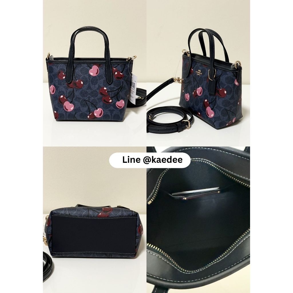 พร้อมส่งในไทย ของแท้ 100 % Coach CW032 CW301 CY737 City Mini Tote Bag In Signature Canvas