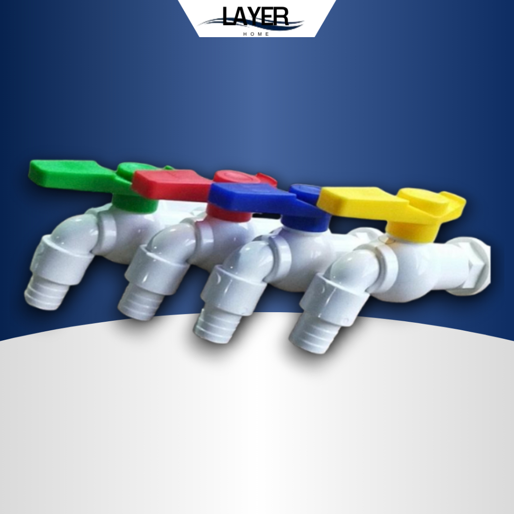 ก๊อกสนาม PVC ก๊อกน้ำ ก๊อกน้ำแฟนซี มี4สีให้เลือก ขนาด 1/2 นิ้ว(4หุน) พร้อมส่ง