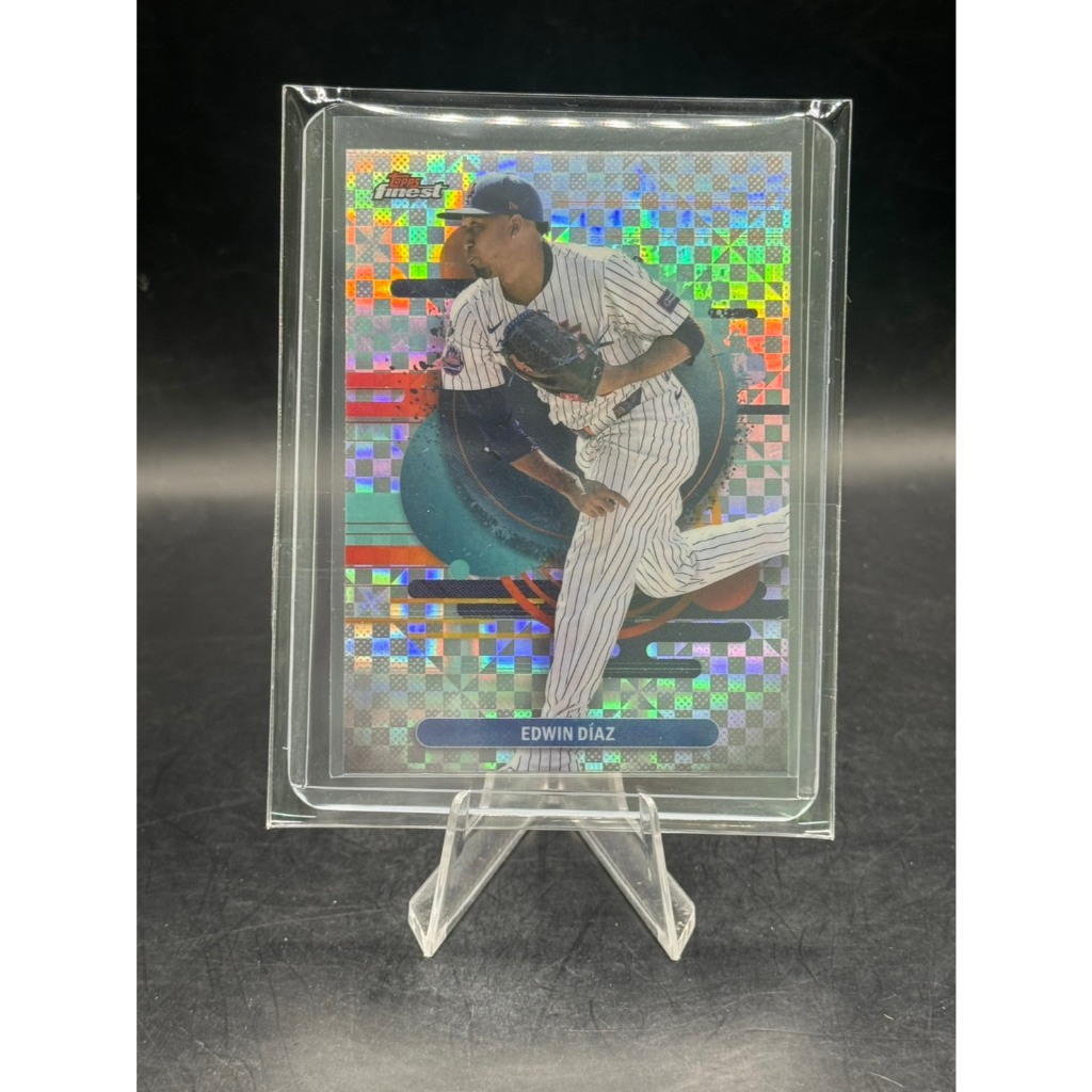 2025 Topps Finest Edwin Diaz #149 (Uncommon Checkerboard Refractor) - Mets