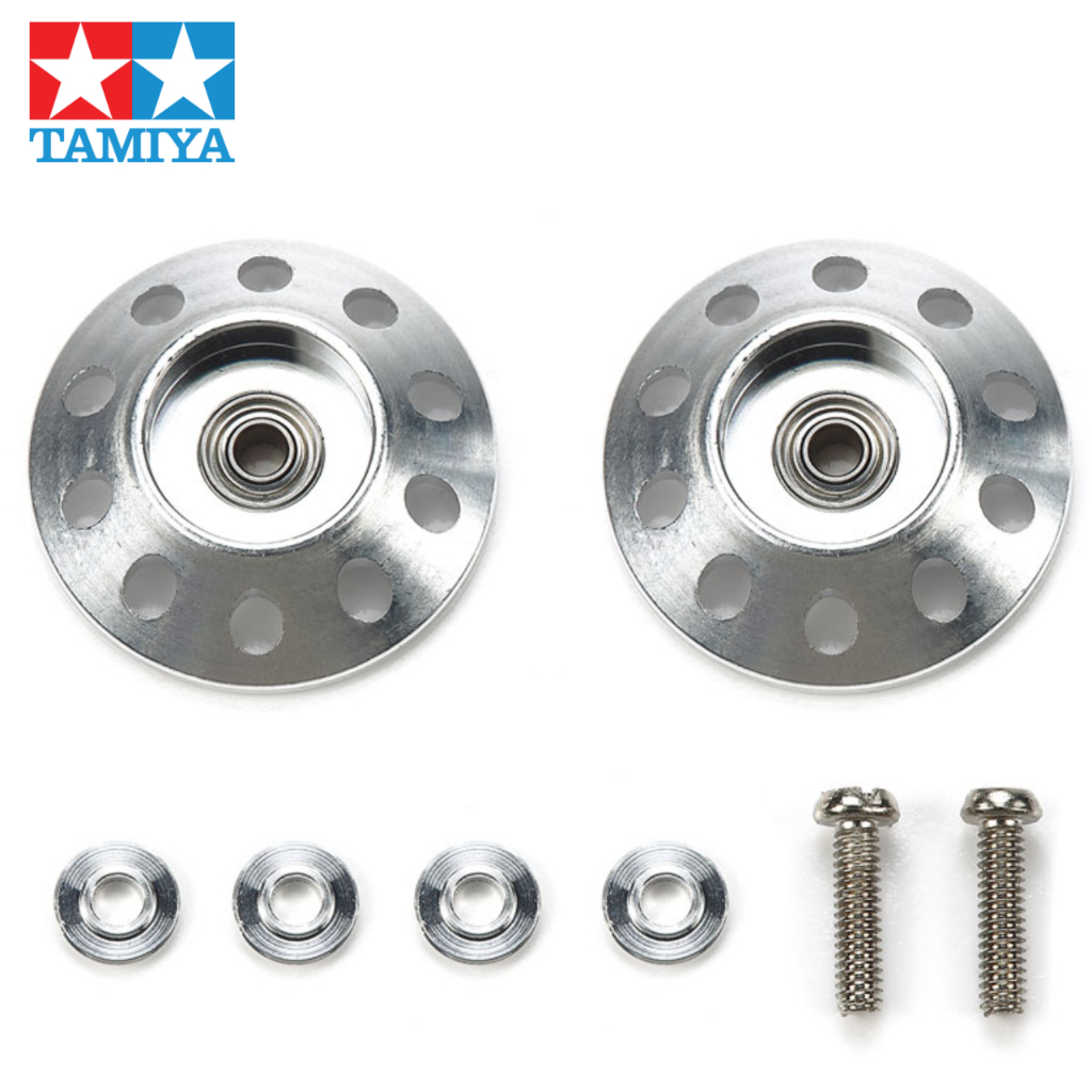 TAMIYA 95651 HG LIGHTWEIGHT 19mm TAPERED ALUMINUM BALL-RACE ROLLERS (RINGLESS) ของแท้