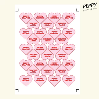 20 แถม 1 ❤️สติ๊กเกอร์ไดคัทหัวใจใส่ข้อความเพิ่มได้ Heart sticker ขนาด 3.9x3.4 cm กันน้ำ100%