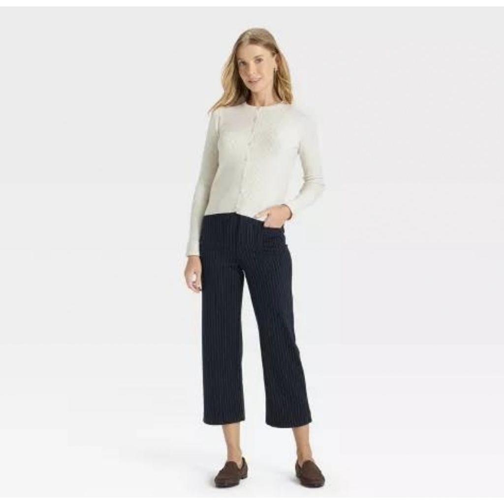 A New Day Ribbed Cuff Cardigan Sweater เสื้อคาร์ดิแกน คอกลม ทรงพอดีตัว ผ้าร่องเนื้อนุ่ม ใส่ได้ทุกฤดูเลยค่ะ สี Oatmeal