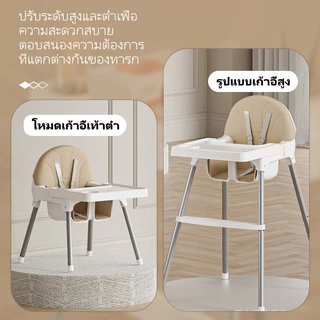เก้าอี้กินข้าวเด็ก IKEA ปรับระดับ 4เก้าอี้กินข้าว ถาดกว้าง ชุดกินข้าว โต๊ะกินข้าวเด็ก