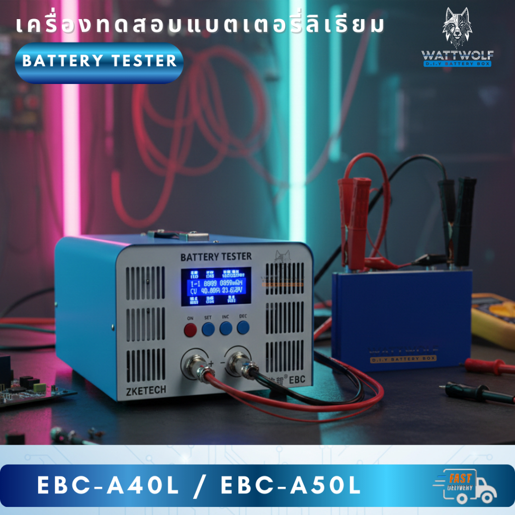 ZKETECH Battery Tester เครื่องเทสแบตเตอรี่  เครื่องทดสอบความจุแบตเตอรี่ EBC-A40L,EBC-A50L รุ่นล่าสุด