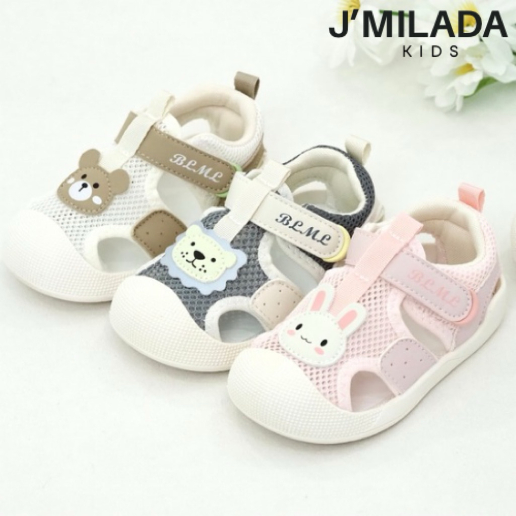 J’Milada Kids รองเท้าเด็ก ดีไซน์โปร่งสบาย ระบายอากาศดี รองเท้าเด็กหัดเดิน-1 ขวบครึ่ง คุณภาพพรีเมี่ยม (Brad35)