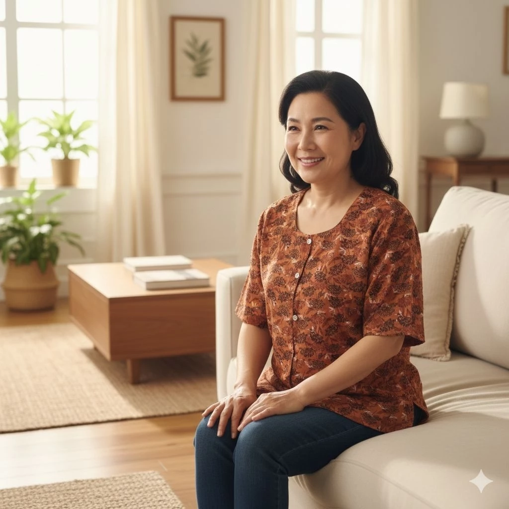 เสื้อคอกระเช้าลายดอก Size L อก 44 ยาว 20 แขนสั้น ผ่าหน้ากระดุม มีกระเป๋า thumbnail 6