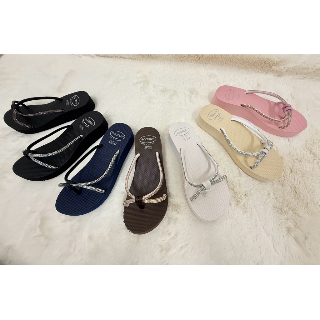 Awr 922 GOODDY รองเท้าฟองน้ำทรงสูง พื้นนุ่มใส่สบาย รุ่น พราว พร้อมส่ง ราคา ถูกที่สุด ดีลบีเคเค