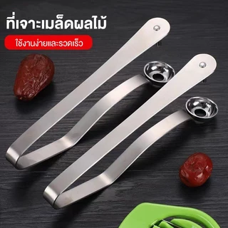ที่เจาะเมล็ดผลไม้ ที่คว้านเมล็ด เจาะเมล็ดสำหรับ เชอร์รี่ ลำไย พุทรา แบบพกพา ทนทาน ที่แกะเมล็ด อุปกรณ์ในครัวอเนกประสงค์